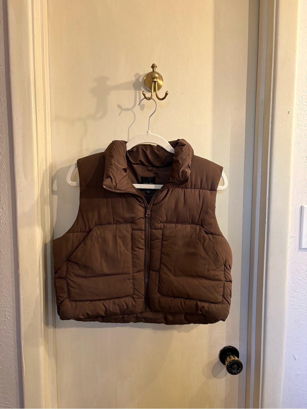 Brown Puffer Vest Jacket